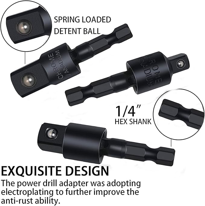 18Pcs Flexible Drill Bit Extension, Include 3Pcs Rotatable Socket Adapter 2Pcs 105째 Right Angle Drill Attachment 10 Short Screwdriver Bits 90째 Angled Bits and 2 Bendable Extension Tool