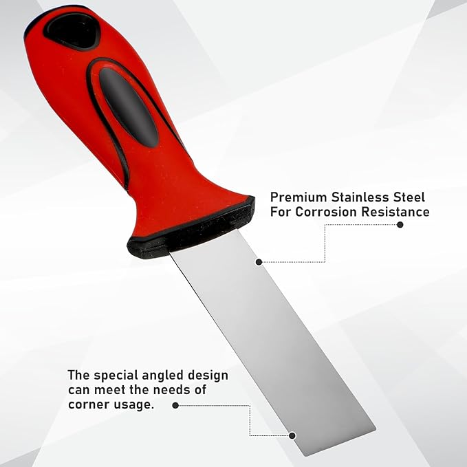Lothee 1" Rectangle Drywall Joint Knife Metal Hammer End Professional Finishing Tools High-quality Drywall Knife for Work in Narrow Spaces Plasterboard
