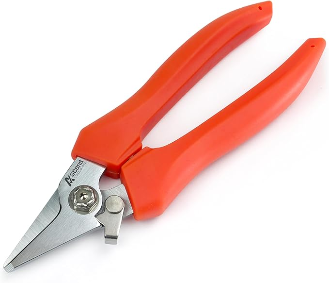 Ascend Tools FOC-851 Compact Kevlar Cutter, Portable Spring Loaded Safety Lock Ambidextrous, Utility Tool for Fiber Installation Technicians, Splicing and Termination