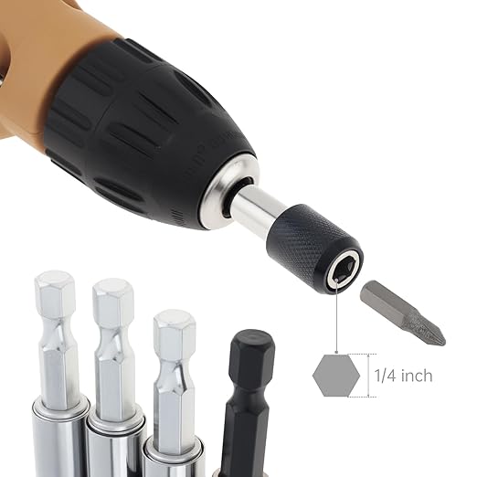 ChgImposs 5PCS Magnetic Drill Bit Extension Set ??60/100/150MM (2-3/8",4",6",) Fixed + 80/120MM(3.15"/4.72") Adjustable Magnetic Screwdriver Bit Holders, 1/4" Hex Quick Release Adapter
