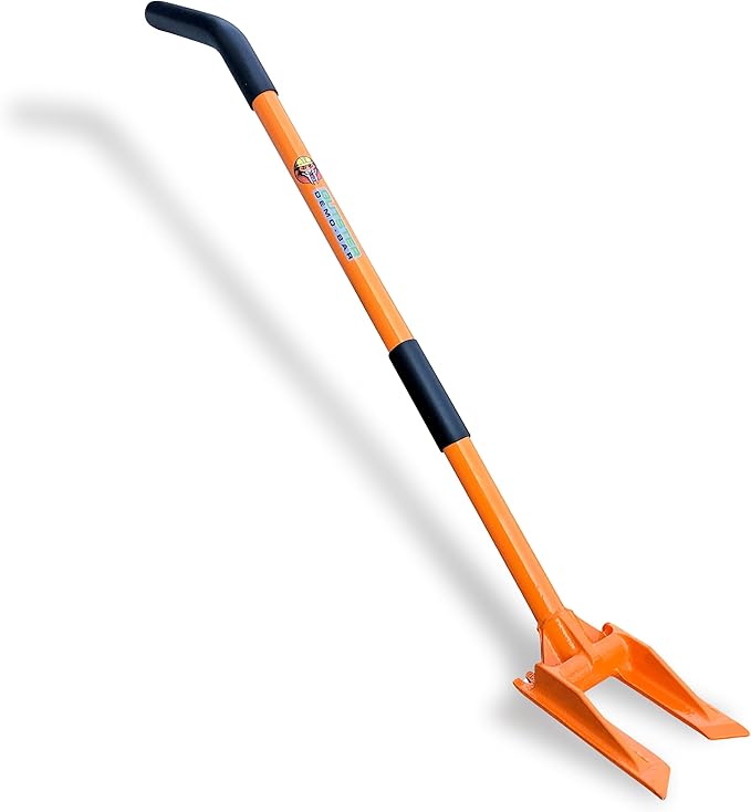 Gutster 48??Demolition Pry Bar & Crowbar ??Round Handle Wrecking Bar for Ceiling & Wall Demo ??Heavy Duty Nail Puller Tool for Contractors, Firefighters & Home Renovations