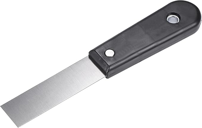 uxcell Putty Scraper 1" Spatula Drywall Repair Spreader Stainless Steel Blade Black Handle 2Pcs