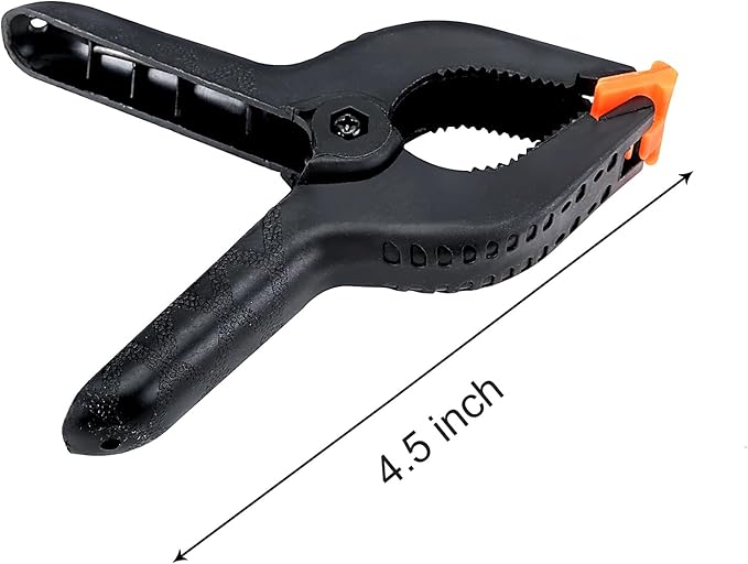 ZOENHOU 4.5 Inch 20 PCS Spring Clamp Set, Nylon Plastic Clips Heavy Duty Clamp with Flexible Jaw Pad and Anti-slip Handles for Woodworking Backdrop Photo Studio Craft DIY Art