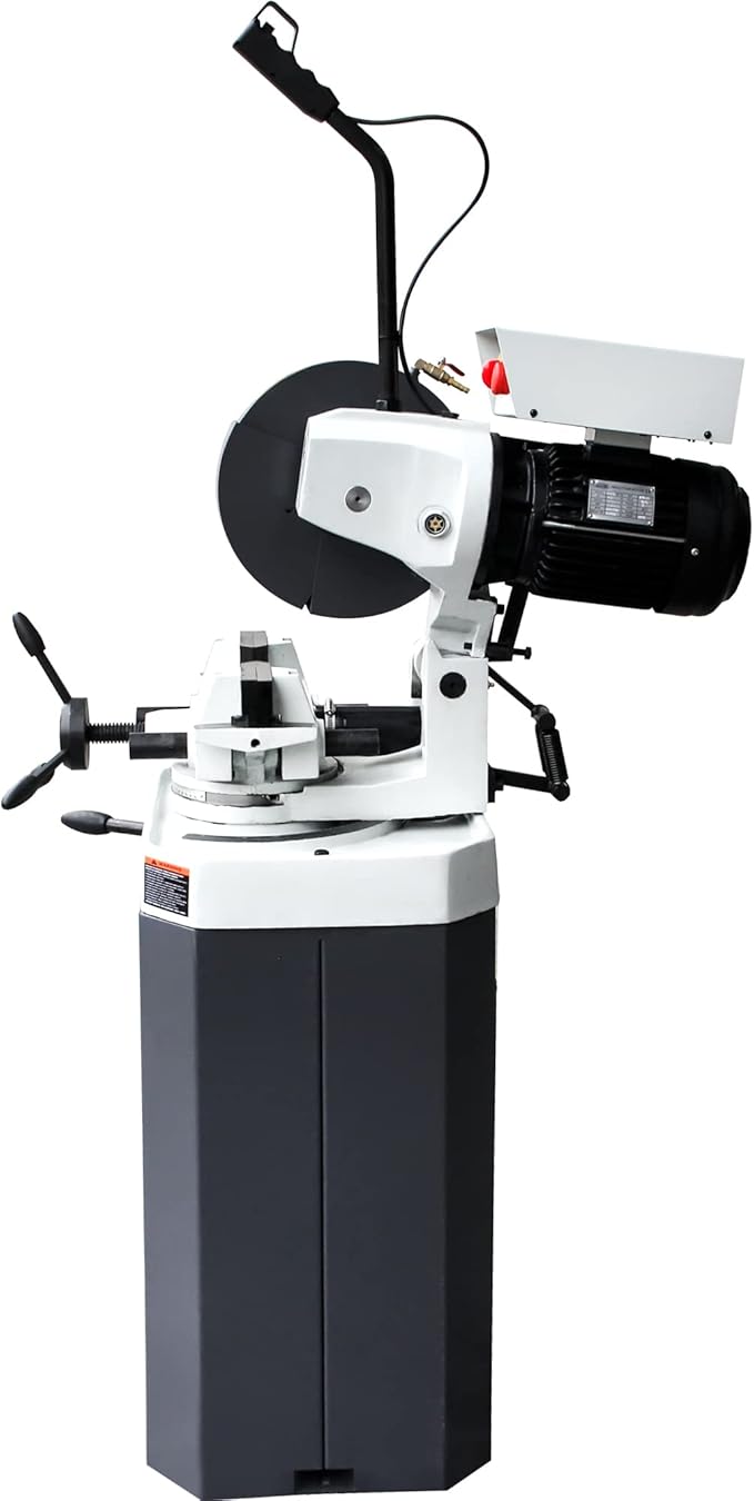 KAKA INDUSTRIAL Circular Coldsaw, 12 inch Heavy Duty Manual Metal Cutting Saw, 1.7HP 3-Phase Motor, 22/44 RPM Double Speed, with Swivel Head and Coolant System for Steel & Ferrous Metals - CS-12