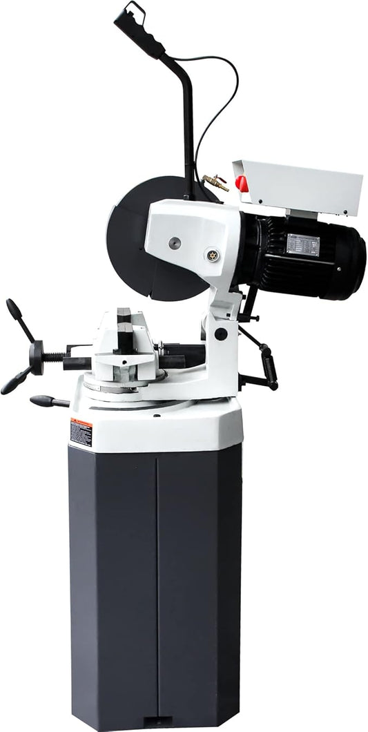 KAKA INDUSTRIAL Circular Coldsaw, 12 inch Heavy Duty Manual Metal Cutting Saw, 1.7HP 3-Phase Motor, 22/44 RPM Double Speed, with Swivel Head and Coolant System for Steel & Ferrous Metals - CS-12