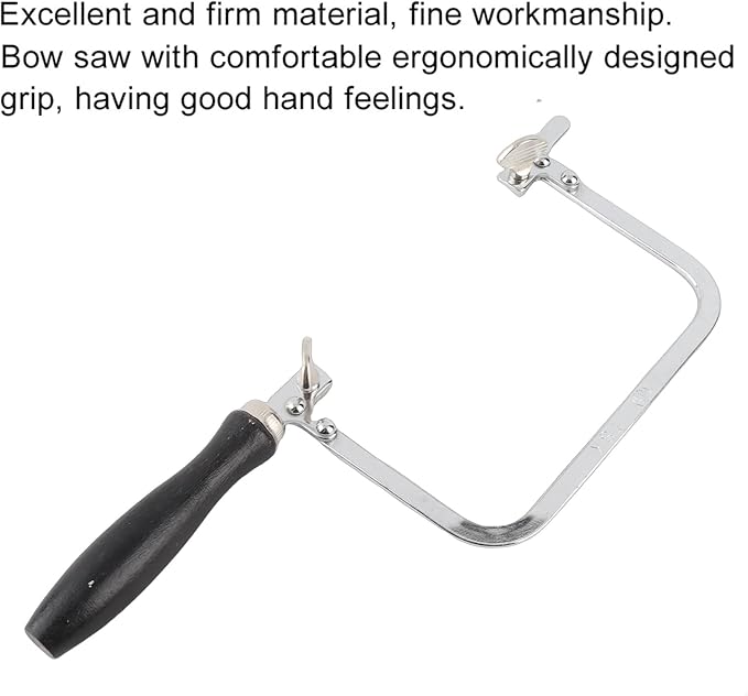 Jewelry Saw Kit, Portable Saw Bow Jewelry Wire Carved Black U shaped Handle Tool Saw Jewelry Tool Jewelers Wax Ring Cutting Metal Saw Jewelry Making Tool for Jewelry Processing