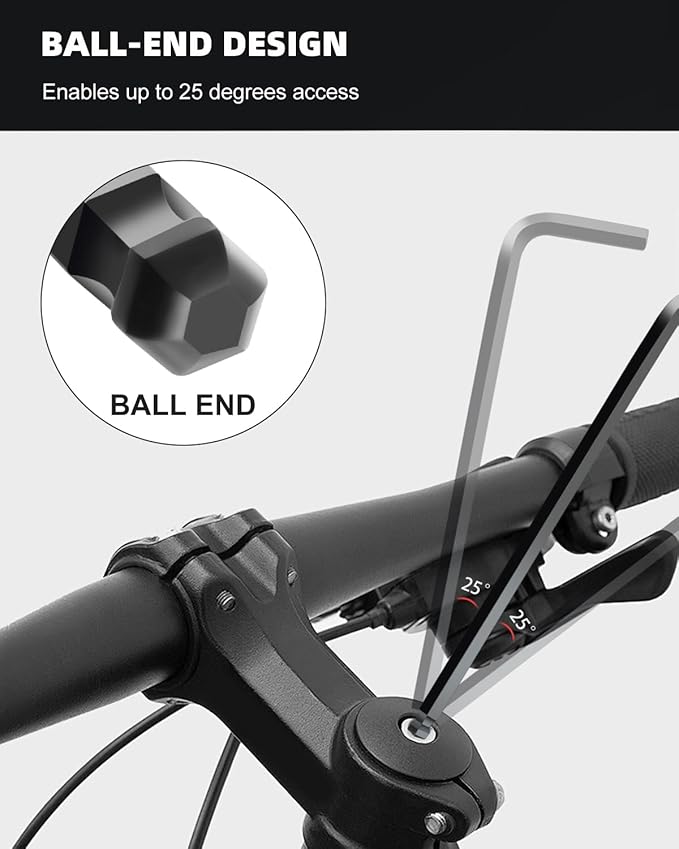 ROTATION 35-Piece Ball Head Hex Key Set, 3-Pack Metric/SAE/Torx Folding Allen Wrench Kit with Foldable Storage Rack, Black Oxide Chrome Vanadium Steel for Vehicle, Home & Appliance Repair