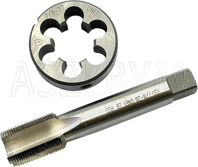 ASZLBYM 7/8-20 HSS Tap And Die Set竊?UNEF Machine Thread Tap and UNEF Round Thread Die Right Hand