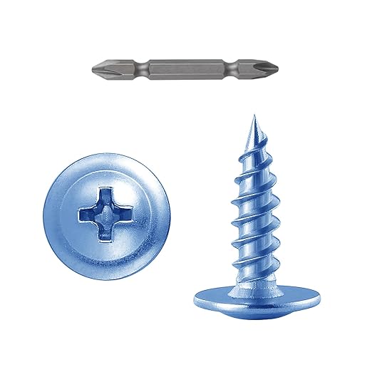 (300 pcs) 10횞5/8" Phillips Truss Head Wood Screws Galvanized Iron Quick Metal Self Tapping