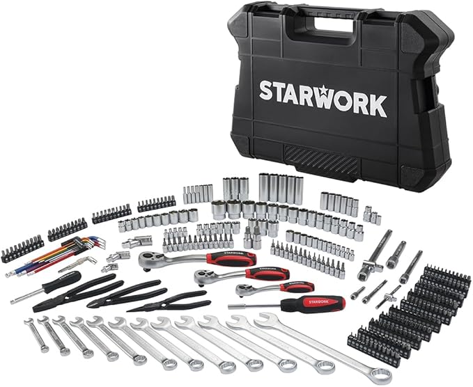 STARWORK TRUE MECHANIC??314-Piece Mechanics Tool Set and Socket Set, Professional Metric Set