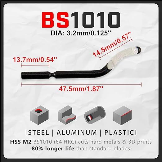 AFA Tooling - Deburring Tool with 11 High Speed Steel Swivel Blades - Works on Metal, Resin, PVC Pipes, Copper, Plastic and 3D Printed Edges - Plumbing & 3D Printing Burr Removal Reamer Tool