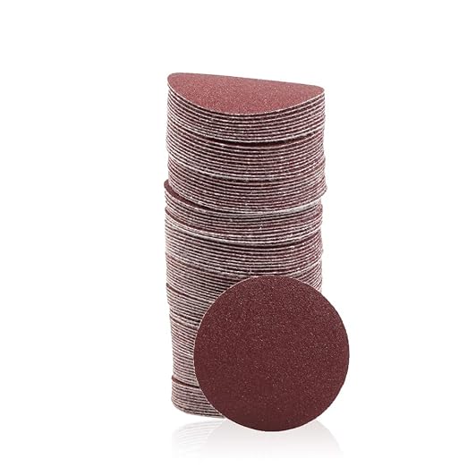 SPEEDWOX 100pc 2 inch Sanding Discs Hook and Loop Sandpaper 150 Grit Sander Disc Sanding for Sanders Drill Grinder Rotary Tools Attachment Woodworking Wood Auto, No Hole