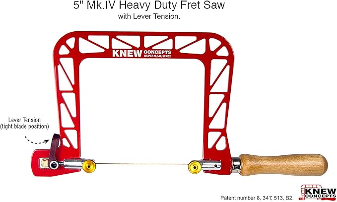 Sawframe -Knew Concepts 5” Mk.IV Heavy Duty Fret Saw With Lever Tension