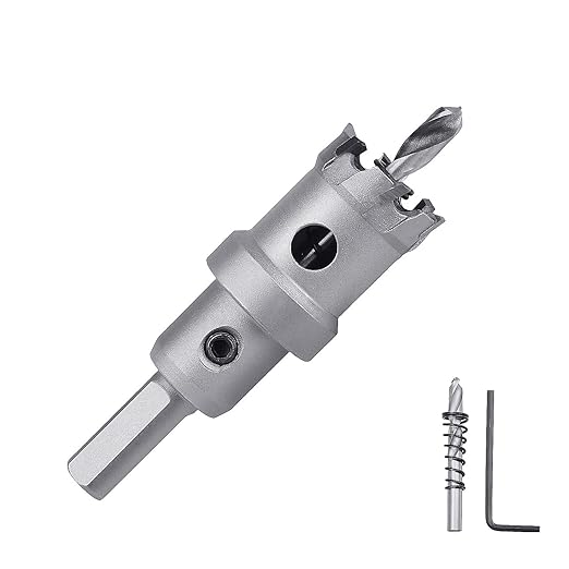 20mm竊?7/9 inch 竊?Metal Steel Hole Saw with 2 Drill Bits, Hole Cutter for Thick Metal,Stainless Steel,Iron and Wood (20mm竊?7/9 inch 竊?
