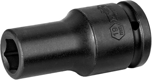 Jetech 3/4-Inch Drive 19mm Deep Impact Socket with 6-Point Design, Heat-Treated Chrome Molybdenum Alloy Steel, Metric