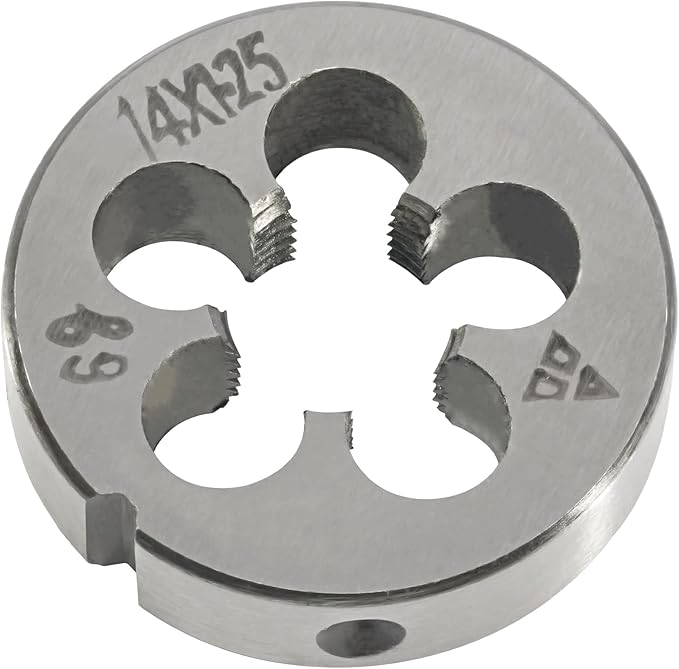 Aceteel M14 x 1.25 Metric Round Die, Machine Thread Die M14 X 1.25mm Right Hand
