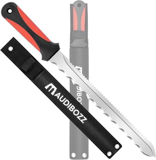 Insulation Knife & Sod Cutter Knife, 11.14-Inch Stainless Steel Sharp Double Sided Blade for foam insulation, Rockwool and Lawn Repair