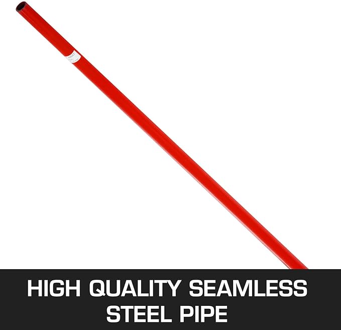 BestEquip 3T Prylever Bar 6600 Lbs Capacity Steel Pry Lever Bar Heavy Duty with Wheels Prylever with 5FT Length Handle