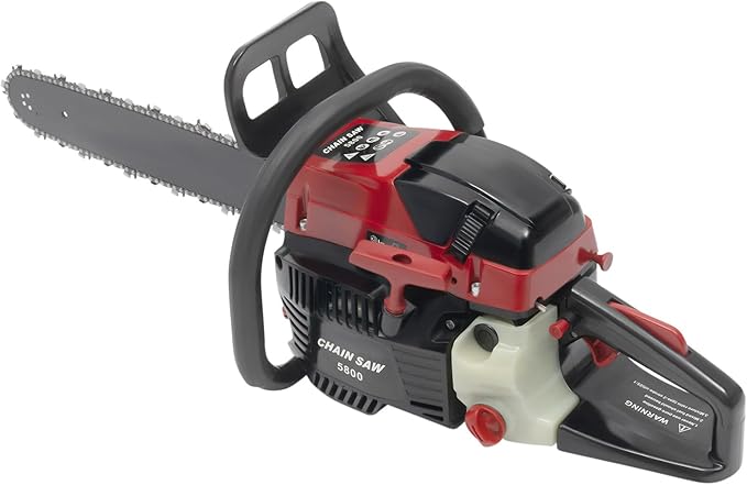 58CC 20 Inch Gas Chainsaw, 3.2HP 2 Stroke Top Handle Gasoline Powered Chain Saw with Guide Bar for Tree Wood Cutting, Portable Gas Chain Saws for Garden Pruning, Forest Logging