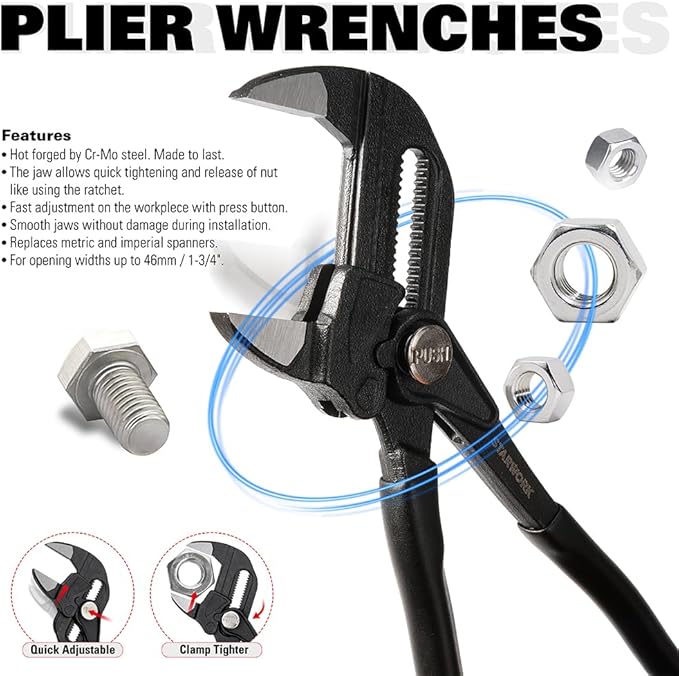 STARWORK TRUE MECHANIC 312-Piece Mechanics Tool Set and Socket Set, Professional?륯liers Wrench ??SAE/Metric