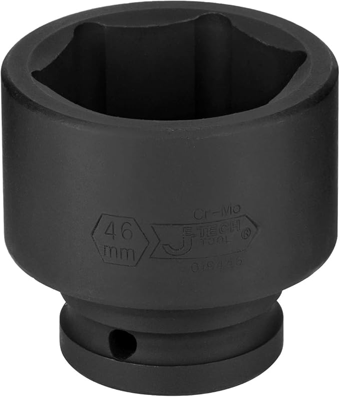 Jetech 3/4"Drive Impact Socket-46mm, Heavy Duty CR-MO Jumbo Socket 6 Point Impact Socket Automotive Truck and Heavy Equipment Repair