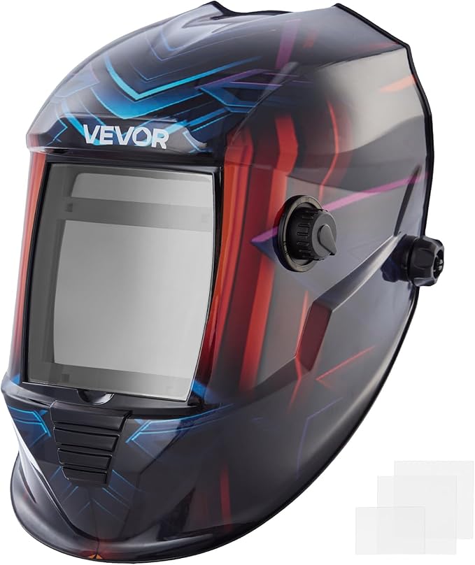 VEVOR Welding Helmet Auto Darkening True Color, 3.94" x 3.15" Welding Hood Solar-Powered, Welder Mask with 4 Arc Sensors, Wide Shade 4/5-9/9-13 for TIG MIG ARC Weld Cut Grinding - METIS Series
