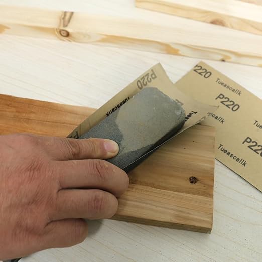 30Pcs 9 x 3.6 Inchs 220 Grit Wet and Dry Handmade Universal Sanding Sheets, Suitable for Woodworking Furniture/Automobiles/Metal/Lacquer Polishing Sandpaper