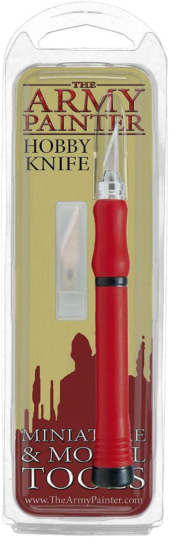 The Army Painter Hobby Knife - Stainless Steel Craft Knife with Soft Grip and 5 Extra Precision Blades - Craft Knife Set, Art Knife & Mouldline Remover for Metal and Plastic Miniatures