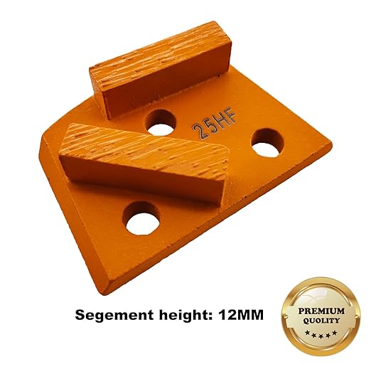 Lavina 9 Pcs Pro Diamond Grinding Shoes Soft Bond for Hard Floor 25 Grit 2 Rectangle Segment S Bond for Lavina Floor Grinding Machine