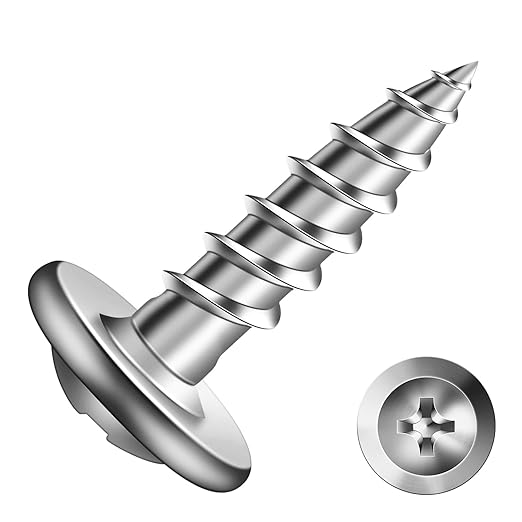 #8 x 5/8" Wood Screw 500Pcs 410 Stainless Steel Standard Thread Truss Head Fast Self Tapping by SG TZH