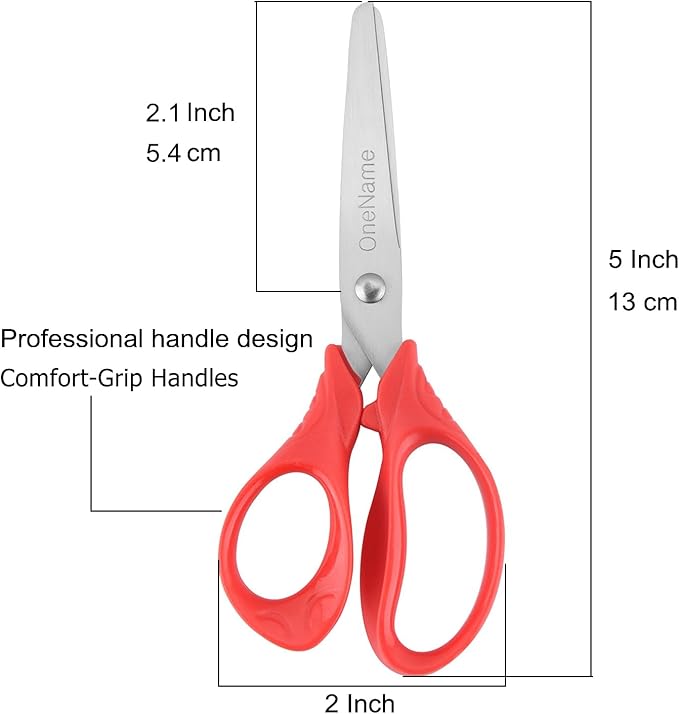 Kids Scissors,Children Scissors,Small Safety Scissor for kids,Comfort-Grip Handles Sharp Blunt Student Scissor For Supplies Home School Craft 5 inch 8 Pack