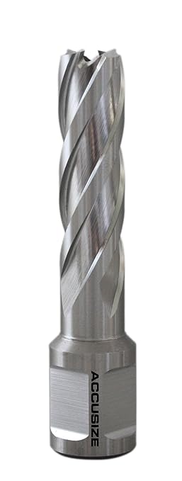 Accusize Industrial Tools 9/16'' by 2'' Cutting Depth H.S.S. Annular Cutterwith 1 Pc Pilot Pin, 2081-2014Pin