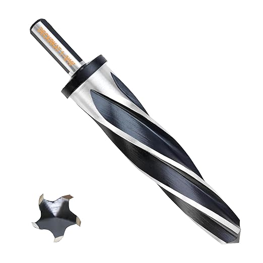 1-3/16" Reamer Drill Bit for Metal, M2 HSS Taper Reamer for Steel, Alloy, Wood, Plastic to Align, Enlarge Holes ??5-Spiral Flutes,1/2" Non-Slip Shank, 30mm Car Reamer, Bridge Construction Reamer.