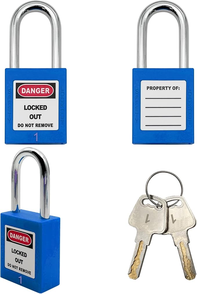 Lockout Tagout Locks, Safety Padlocks, Loto Locks Keyed Differently Lock Out Tag Out Device Plastic with Lockout TagOut Tags Kits