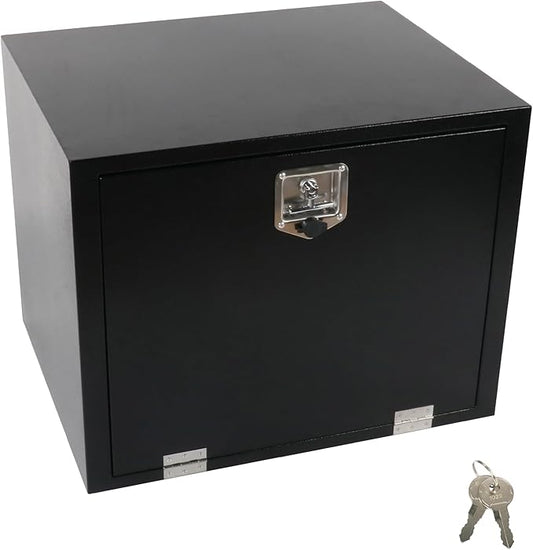 30 Inch Steel Underbody Tool Boxes, Heavy Duty Underbody Toolbox for Truck with Latch, Black (30''*24''*24'')