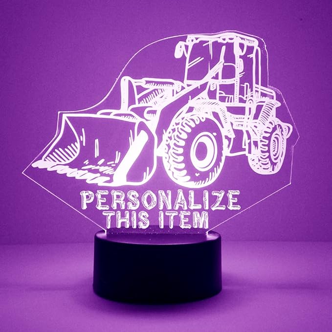 Transportation Custom LED Sign Night Light Lamp with Remote, Light Up Display with Personalized Name or Image, Customized and Made in The USA, Clear Acrylic Design Home Decor with 16 Colors, 4 Modes