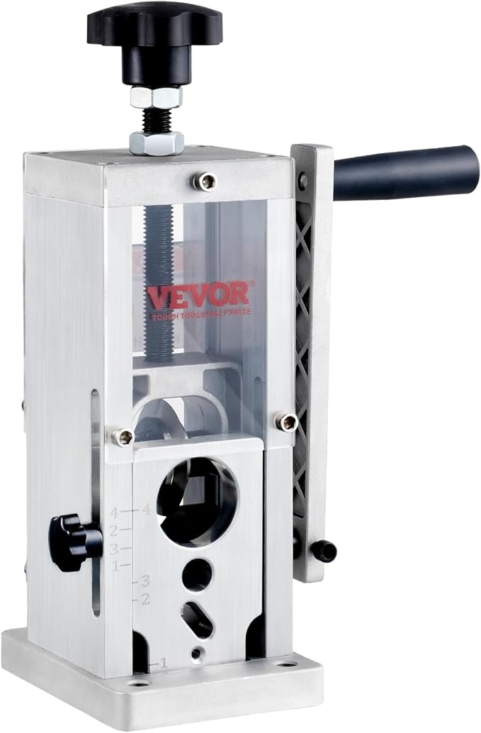 VEVOR Manual Wire Stripping Machine, 0.06''-1.5'' Copper Stripper with Hand Crank or Drill Powered, Visible Stripping Depth Reference, Portable Aluminum Frame Wire Peeler for Scrap Copper Recycling