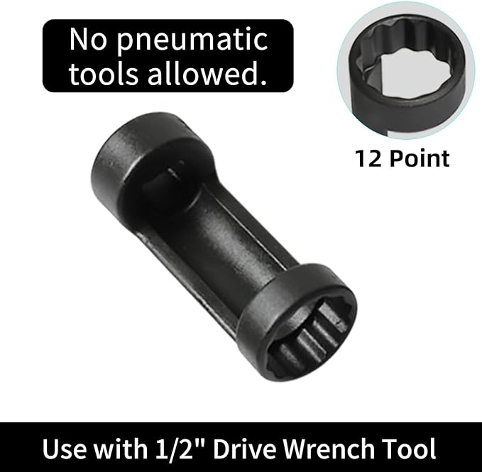 Strut Nut Socket 16mm 18mm 19mm 21mm 22mm 24mm with 12 Point 1/2" Drive Suspension Strut Spreader Socket 8pc Shock Absorber Tool