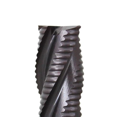 Accusize Industrial Tools 10-Pc 1/2" Dia, M42 8% Cobalt TiAlN Roughing End Mill Set, 1/2" Shk Dia, 1-1/4" Flt Length, 3-1/4" Oal, 4 Flute, Coarse Tooth, 1102-0012x10