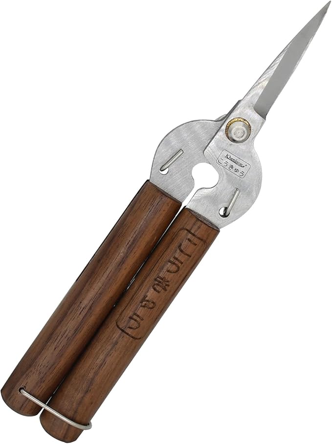 Razor Sharp Pruning Shears for Gardening, Garden Shears Carbon Steel Blade, Precision garden scissors Walnut Wood handle, 6.8??Garden Snips for Trimming Fruits, Vegetables, Flowers, Buds, Bonsai