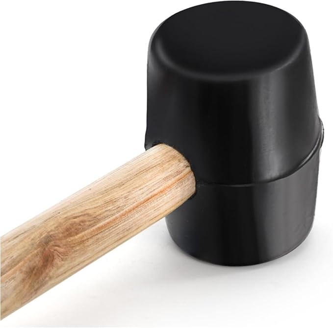 Peohud 12 Pack Rubber Mallet, 7 Oz Small Rubber Hammer with Wood Handle for Flooring, Camping, Tent Stakes, Woodworking, DIY Jewelry, Soft Blow Tasks without Damage
