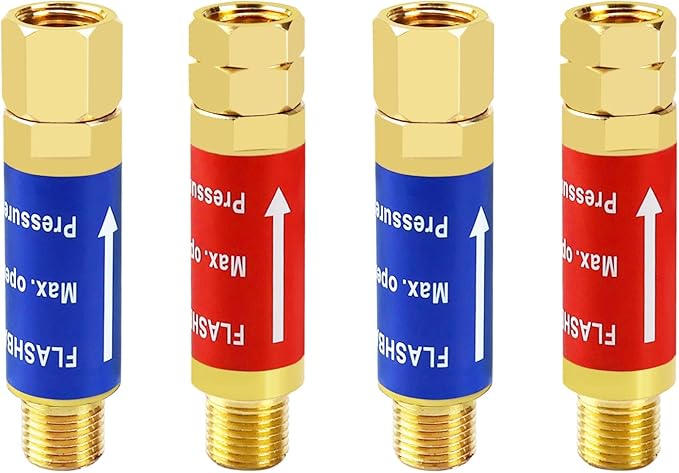 Oxygen Acetylene Flashback Arrestors Set 2-Set 9/16-18 Threads for Torch