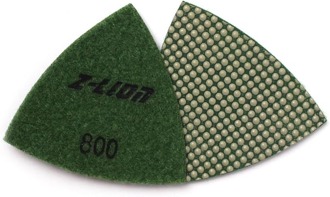 Glass Triangular Sanding Pads,Diamond Triangular Polishing Pads for Granite Marble Glass Concrete by Z-LION