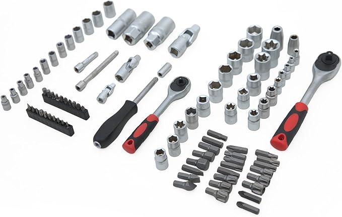 Ultimate Sockets Set Comprehensive Hand Tool Set Perfect for Home Essentials College Dorm Car Emergency Kit Ideal Apartment Essentials & Men?셲 Tools Gift (94pcs)
