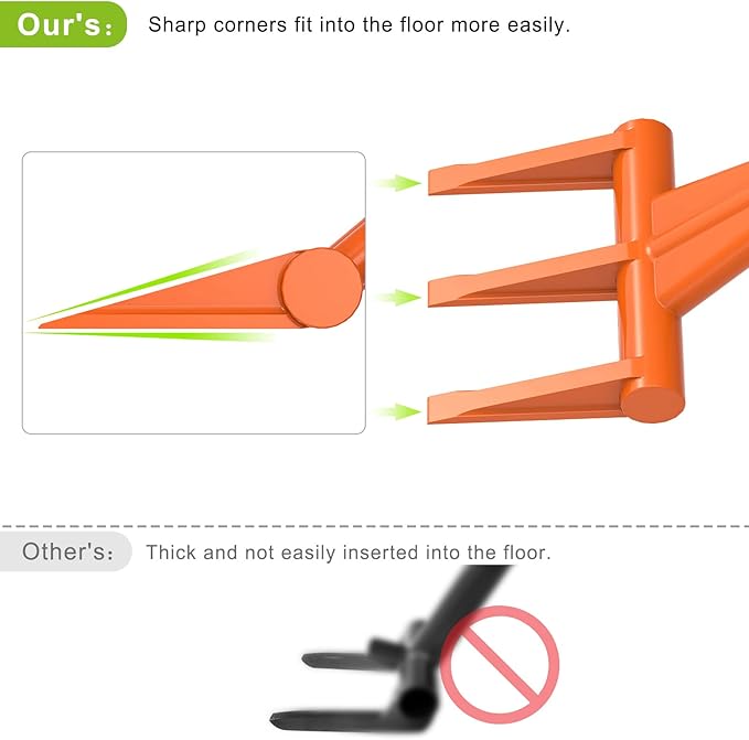 Dolibest 56'' Demo Bar, Heavy Duty 3-Tine Wrecking Bar with Ergonomic Handle for Efficient Wooden Demolition and Renovation, All-Steel Construction