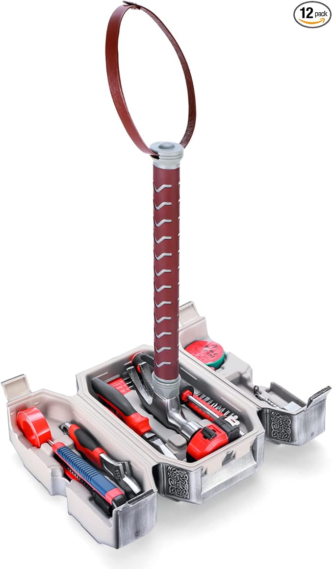 Hammer Tool Set, Multifunctional Hammer Tool Box, Excellent Novelty Gift for Men, Silver