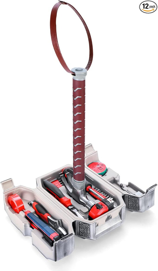 Hammer Tool Set, Multifunctional Hammer Tool Box, Excellent Novelty Gift for Men, Silver