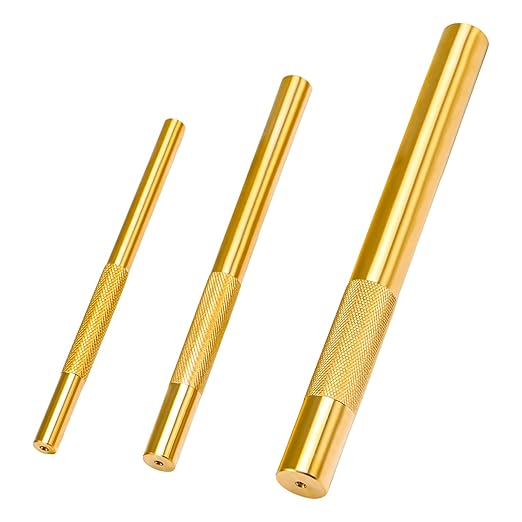 3PCS Brass Pin Punches, Brass Punch Set, Non-Sparking Brass Drift Punch Tool, 3/8??1/2??3/4??Brass Punch Hand Tool, Drift Pin Set for Vehicles and Home Use