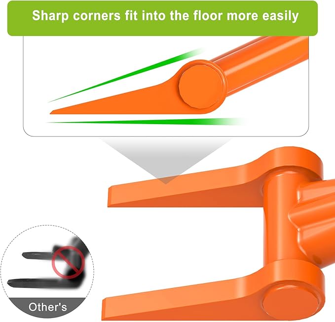 Demolition Tools - 2mm Steel Demo Deck Board Removal Tool for Wood Floors & Drywall Removal - Wrecking Bar for Contractors, Restoration, 58'' Curved Handle for a Good Lever