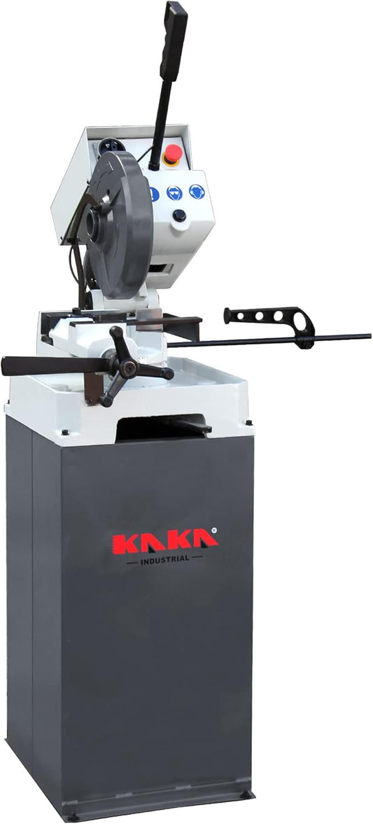 KAKA INDUSTRIAL Circular Coldsaw, 11 inch Heavy Duty Manual Metal Cutting Saw with Swivel Head (±45° Miter), 1.5HP 3-Phase Motor, HSS Blade and Coolant System for Steel, Aluminum, Copper - CS-11